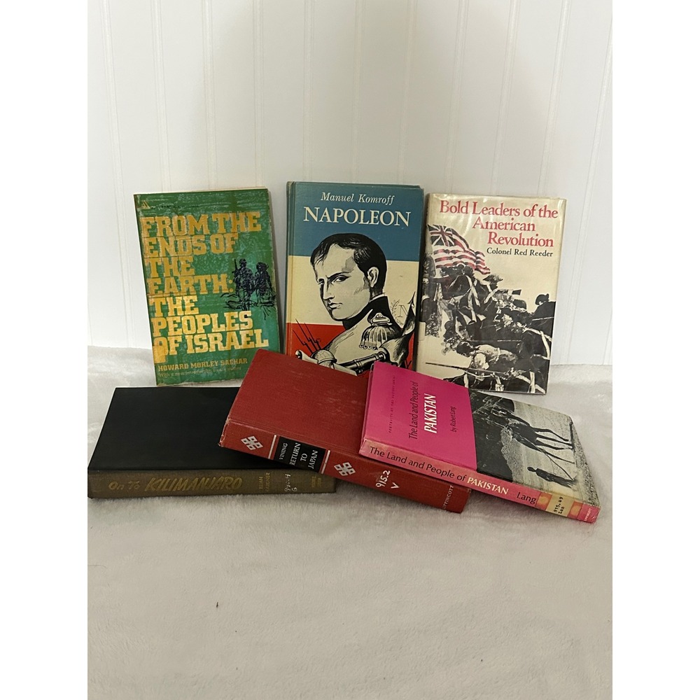 Vintage History Biography Book Lt 6pc Napoleon Israel Pakistan Japan Kilimanjaro - Picture 7 of 11